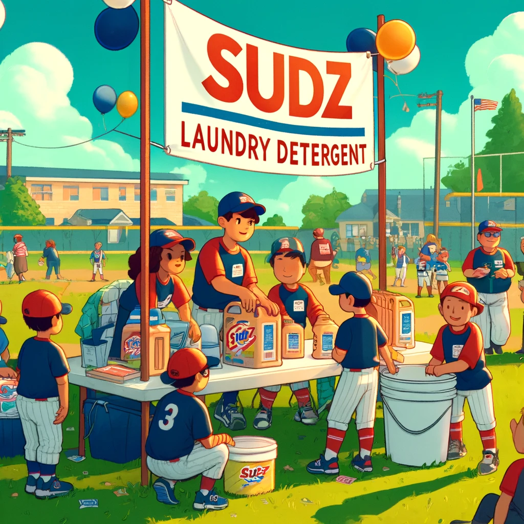 Baseball team raising funds with a laundry detergent fundraiser for the 2024 season