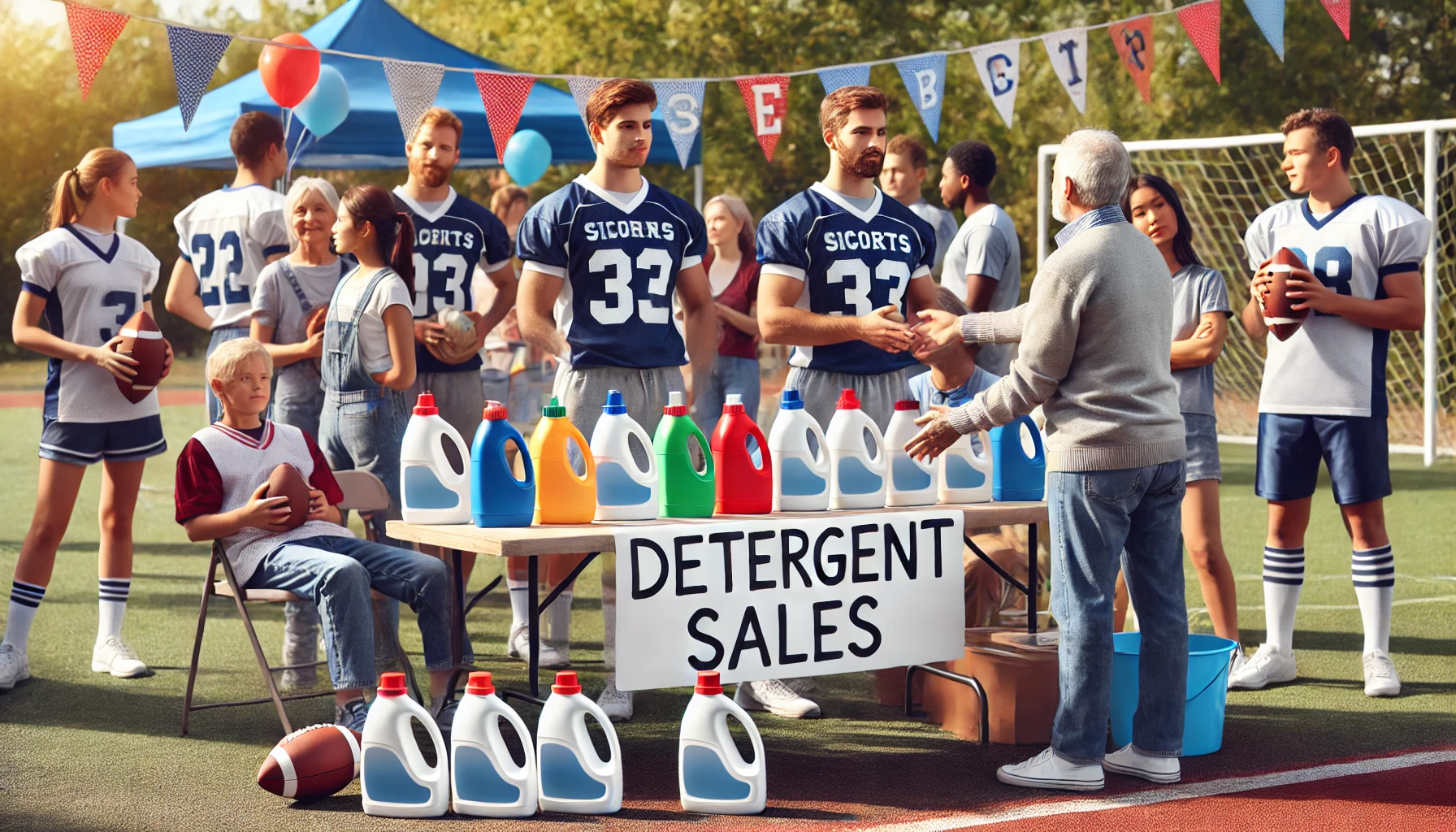 Sports team detergent fundraiser boosting gear funding through detergent sales